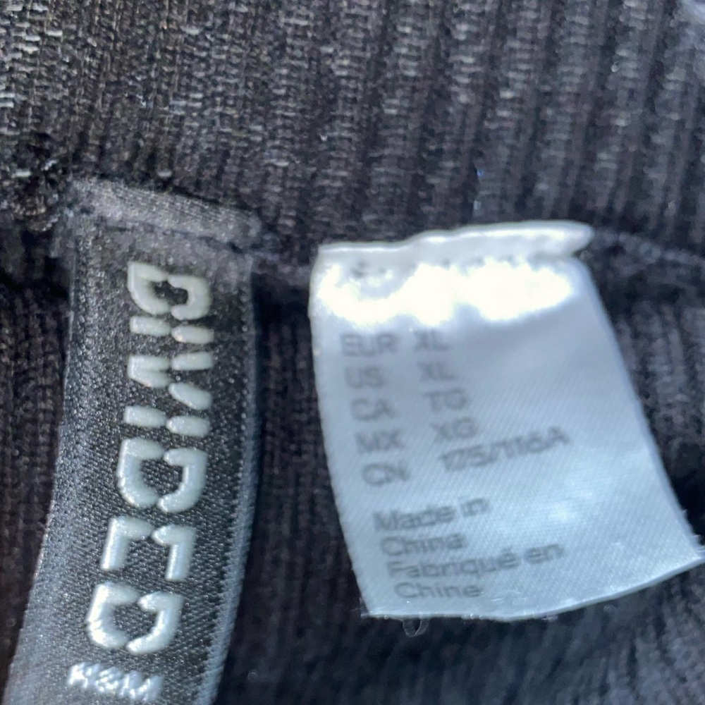 Divided Black Ribbed Knit Top - Picture 3 of 3
